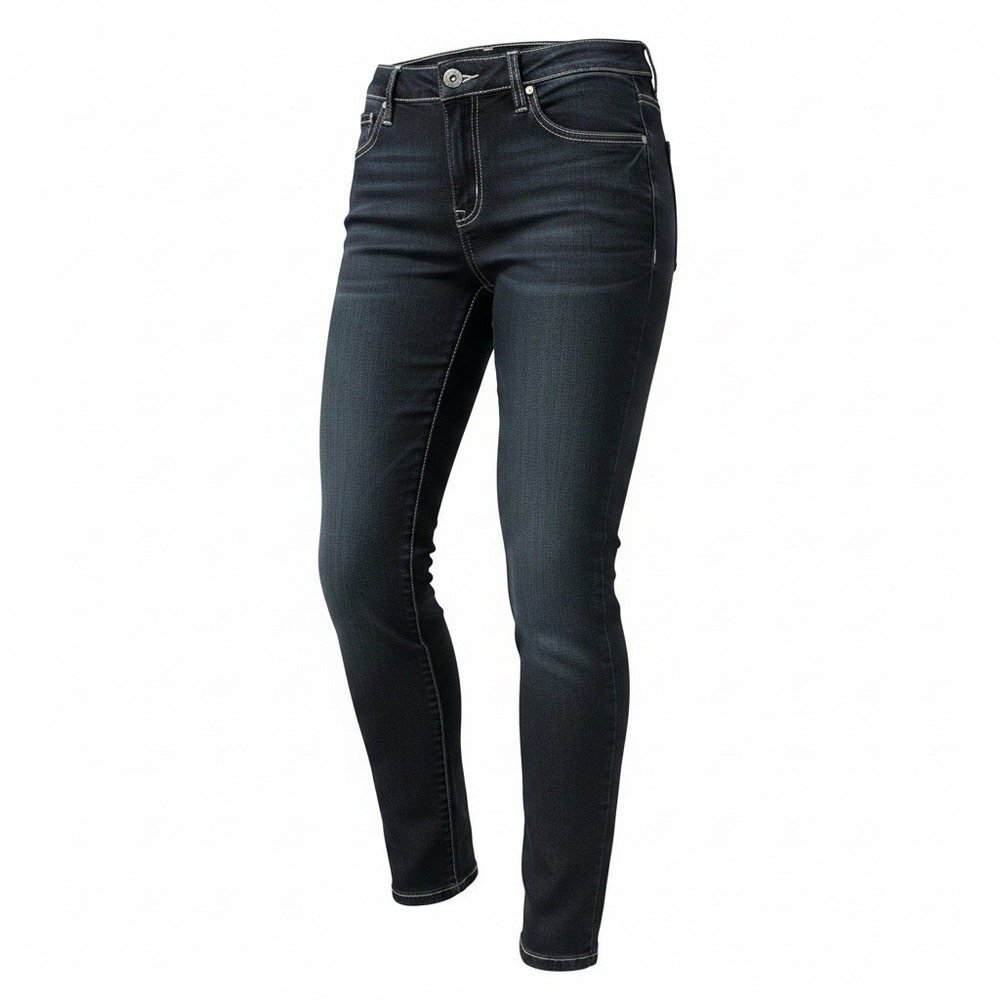 Qias Stitch - Jeans Women's Size 20 Black Denim Straight Leg Embroidery 40x30